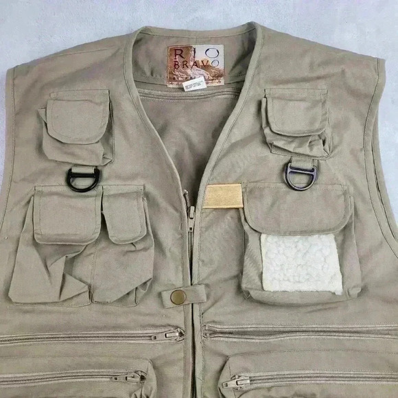NWT Rio Bravo By Prestige Fishing Vest Beige Size XL - Picture 3 of 7